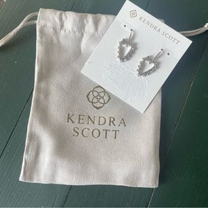 Kendra Scott Silver Dangle Hearts Earrings